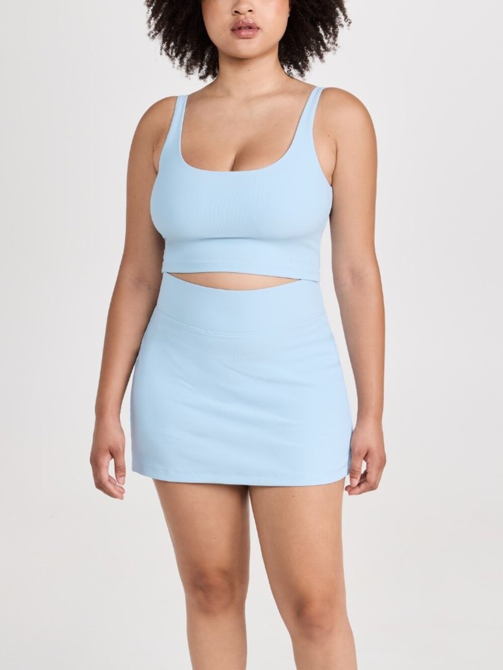 BANDIER, Rib Center Stage Skort, 2XL, light blue